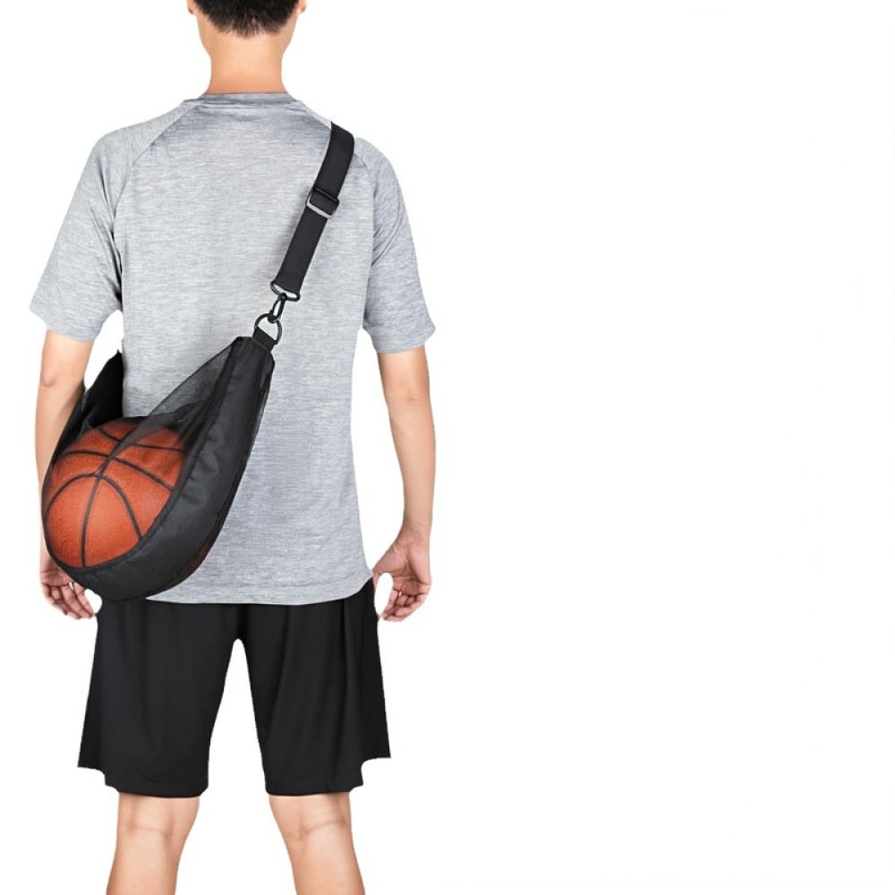 Sports Equipment Basketball - 大容量のバスケットボール用ショルダーバッグ。屋外スポーツ、サッカー、バレーボールなどの用品を収納できる、耐久性に優れたフィットネス用ポーチ。