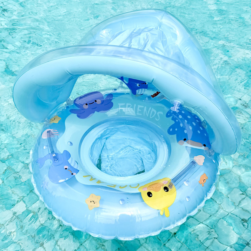 Pull Buoy Swimming - 1 個サンシェード水泳リングインフレータブルプールフロート水泳チューブ水泳サークル水泳アクセサリー夏のウォータースポーツ水泳フロート ﻿ ﻿ ﻿ ﻿