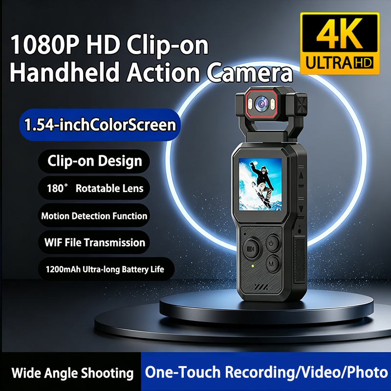 Sports Equipment In French - 1.54インチCMOSセンサーと32GB TFカード搭載、USB充電対応の4Kスポーツカメラ180 ° 回転式スポーツカメラ