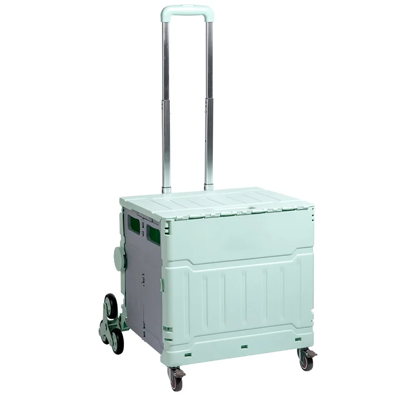 Sports Equipment Cart On Wheels - 折りたたみ式ショッピングトロリー 車輪付き ポータブル階段昇降カート 軽量食料品バスケット 手引きカート 家庭用＆市場用