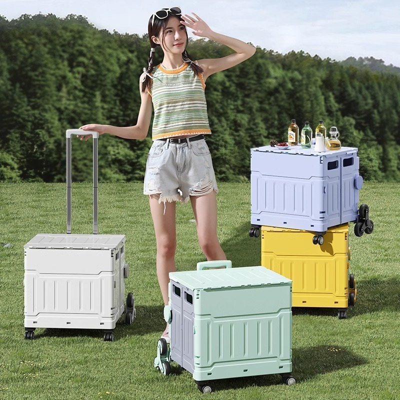 Sports Equipment Cart On Wheels - ユナイ折りたたみ式ショッピングカート、軽量折りたたみ式食料品カート、スーパーマーケット、屋外、家庭用ホイール付き