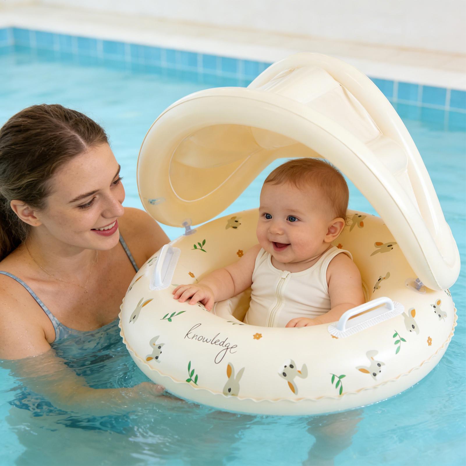 ベビー用浮き輪、取り外し可能なサンシェード付き、幼児用プール - Pull Buoy Swimming のレビューと価格