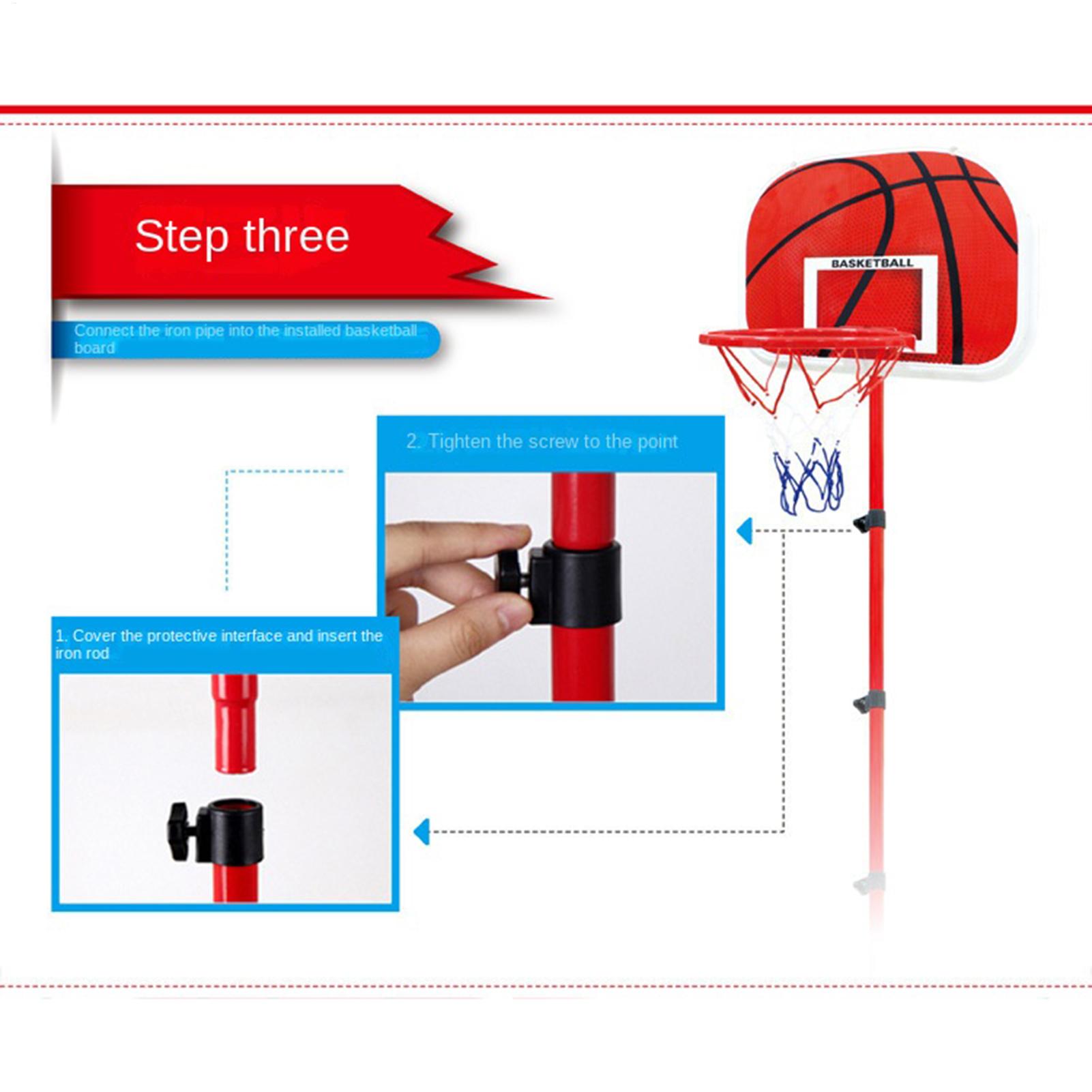 バスケットボールフープとスタンド子供用3ボールポンプ付きポー - Sports Equipment Basketball のレビューと価格