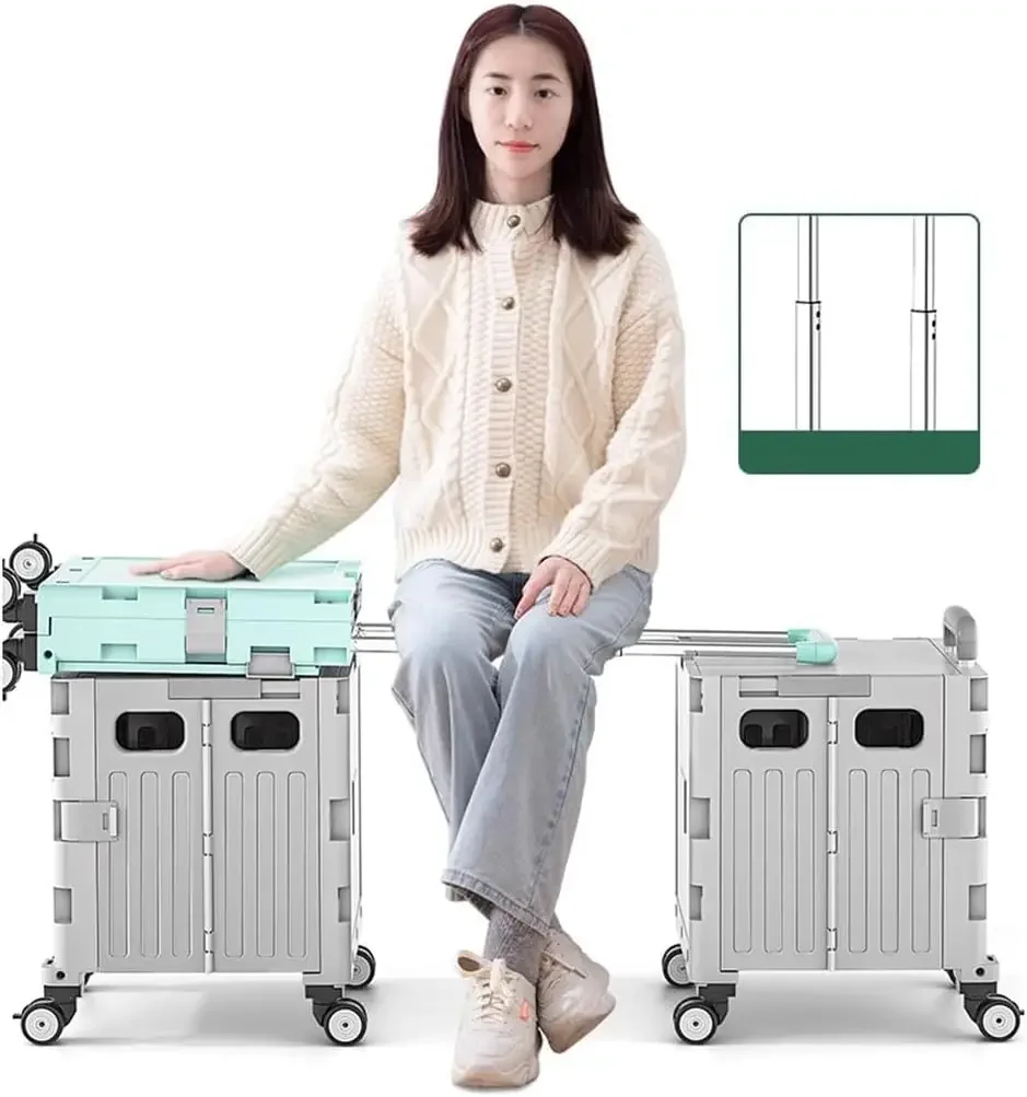 調節可能なハンドル付きのポータブルキャンプトロリー,多機能キ - Sports Equipment Cart On Wheels のレビューと価格